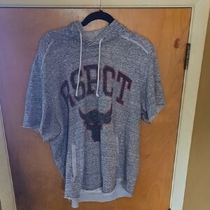 Under Armour Gray Hoodie with "The Rock" Bull Design